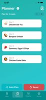 Screen to plan your meals for the week