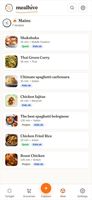 Recipes: Your recipes, sorted by menu. Every recipe you save lands in one place with its photo, cooking time and tags like Quick or Kids ok.