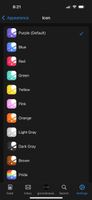 Settings - Custom Icon Page