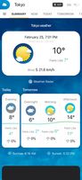 Overview – A summary of the weather now, today, tomorrow, and the nearest hours and days.