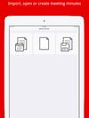 Import, open or create meeting minutes