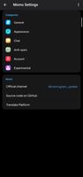 Momo Settings view