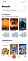 The search function offers a "friends" feature - no more begging for movie reccs now since you can access them right here!