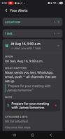 Set an alert by place or by time
