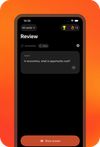 Nibomo mobile flashcard review screen