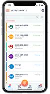 The home screen of the app shows you all of your missed calls and messages so you can keep track of which customers you still need to get back to. 