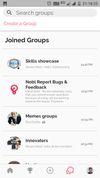 Groups page