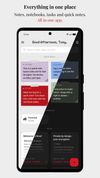 Dashboard in light and dark mode: notebooks, quick notes and every note at a glance