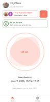 "All set", trusted contacts will not be alerted