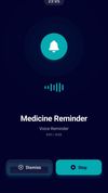 shows the actual delivery moment, a reminder playing as a real alert, which is the differentiator versus to-do/reminder apps