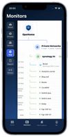 Uptime monitoring view for websites, services and network assets.