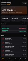 Dashboard with multi-currency account balances