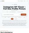 Instagram profile picture (DP) viewer in full size
