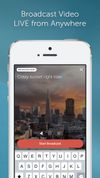 Broadcast your video LIVE from anywhere, save it if u need