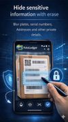 Hide sensitive information with blur, including plates, serial numbers, addresses and other private details.