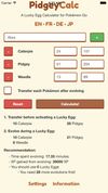 PidgeyCalc screenshot 2
