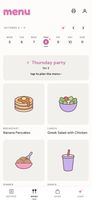 Menu: the week's meals, with the AI Chef one tap away
