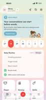 Today: quick logging for feeds, diapers and sleep, with a daily routine checklist and recent care at a glance.