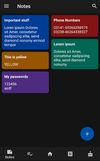 A simple way to store, edit and reorder notes