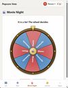 The film with the most votes wins. Deadlock? The wheel delivers the evening’s first plot twist.