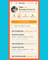The meal logging interface for recording specific foods, portions, and caloric intake.
