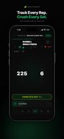 Logging a set on iPhone — weight and reps with progression targets
