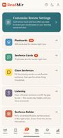The practice hub contains 7 different ways to strengthen the words on your learning list