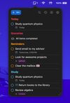 Reminders MenuBar app (Dark Appearance)