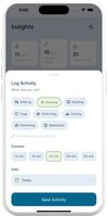 Log activities to keep track of your progress