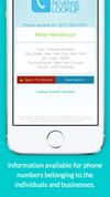 You get results for phone numbers owned by the individuals and businesses.