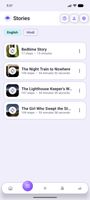 Stories tab — long-form narrated sleep and calm stories