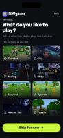 Pick the kinds of games you like to play.