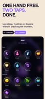 Two-tap logging for sleep, feeds, diapers and more