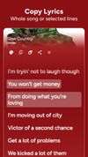 Copy Lyrics
Whole song or selected lines