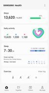 Samsung Health screenshot 1