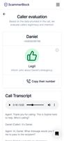 Caller evaluation