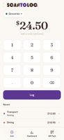 Scanning a category’s QR code opens it ready to log. Type the amount and tap Log.