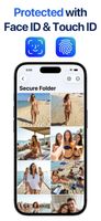 Private photo vault protected with Face ID and Touch ID.