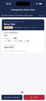 Emergencies Smart Card — local emergency numbers, hospitals and embassy contacts, saved offline