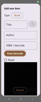 Add a book by scanning its ISBN