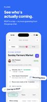 See who's actually coming.
RSVP in a tap — no more guessing from the group chat.