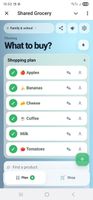Create a shared grocery list that everyone can update