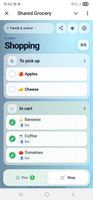 Shop from the same list and see what is still needed or already in the cart