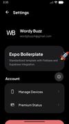 Settings Menu