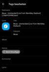 music file tagging view