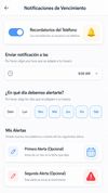 Notification settings 