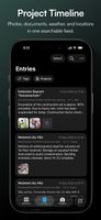 Photos, documents, weather, and locations in one searchable feed.