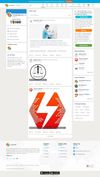 This image showcases a SocialEngine community feed, displaying recent posts, member activity, and trending hashtags within the platform.