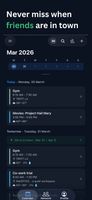Get notified when friends are in your city