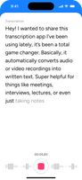 Transcribe - See every word appear instantly.